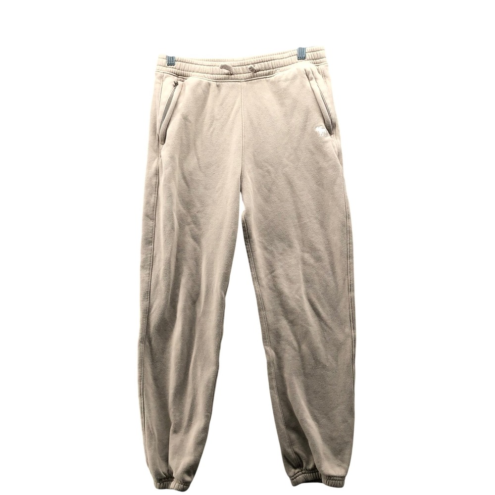 Abercrombie‎ Kids 13/14 A&F Essentials Joggers Tan Fleece Sweatpants Casual